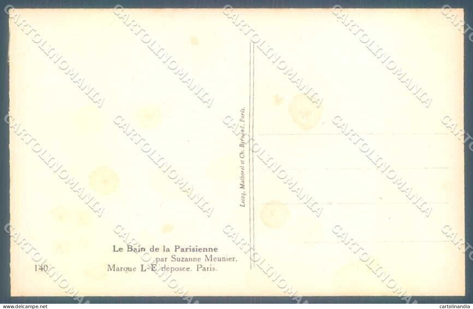 Artist Signed Meunier Risque Lady Make Up Puff Serie 140 Postcard VK9379 - Autres & Non Classés