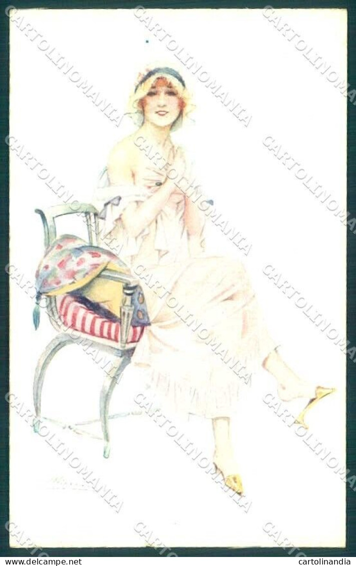 Artist Signed Meunier Risque Lady Bain De La Parisienne Serie 139 Pc VK9381 - Autres & Non Classés
