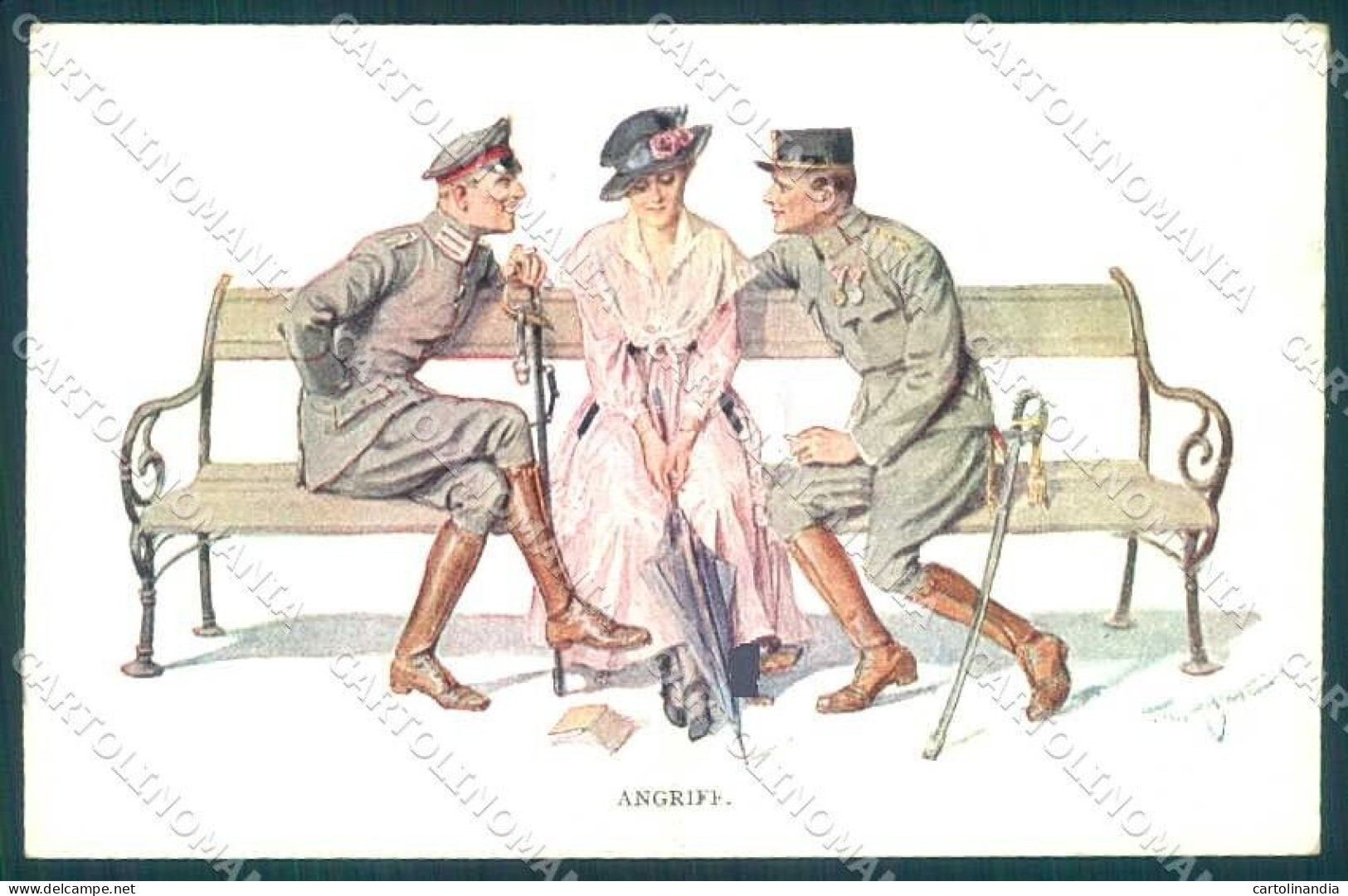 Artist Signed Zasche Fashion Glamour Lady Angriff MM Vienne 1118 Postcard VK9442 - Autres & Non Classés