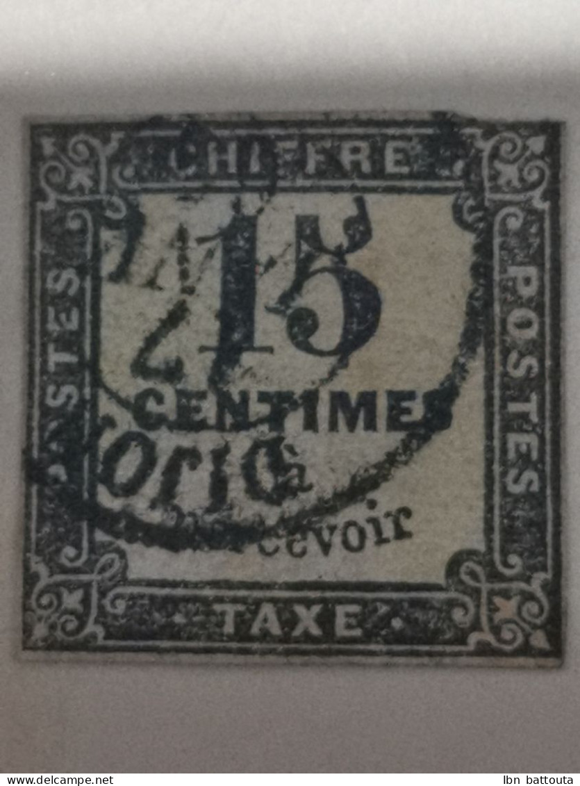 France, 1863-70, T. Taxe Oblit. YT #4 Trace Charnière - 1859-1959 Oblitérés