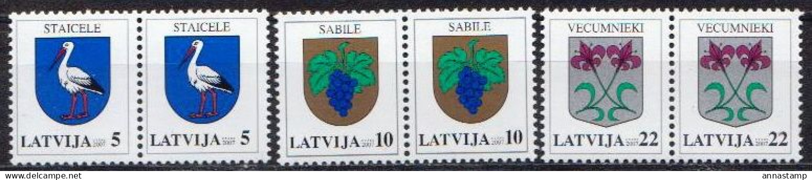 Latvia MNH Set In Pairs - Postzegels