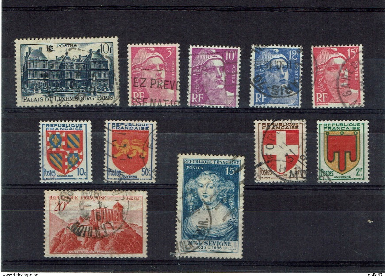 FRANCE - 1946 à 1950 - Y&T N° 760 - 806 - 811 à 813 - 834 à 837 - 841A - 874 Oblit (46325) - Used Stamps