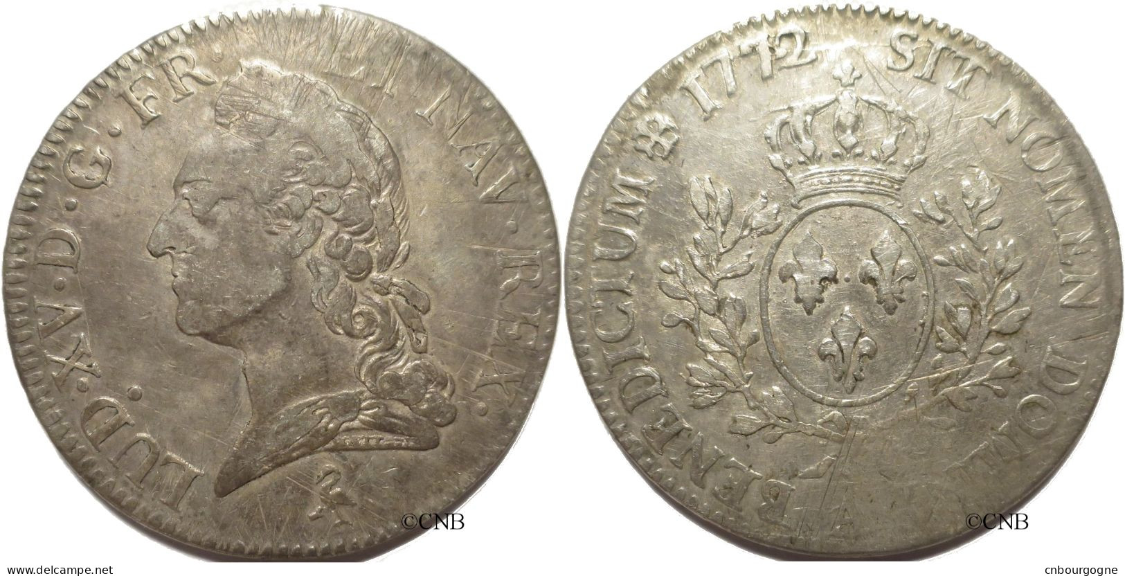 France - Royaume - Louis XV - Écu Dit à La Vieille Tête, 1772 A-Paris - Tranche FAUTÉE - Roy0115 - 1715-1774 Ludwig XV. Der Vielgeliebte