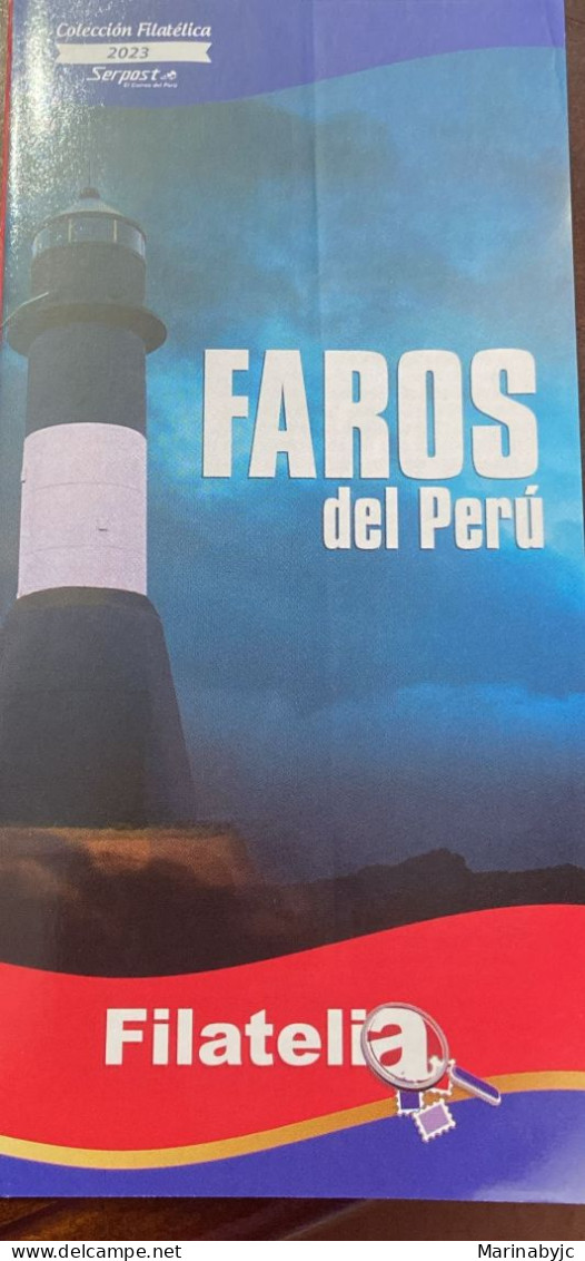 PN) 2023 PERU, PERUVIAN LIGHTHOUSES, PHILATELIC EDITION, FDB XF - Peru