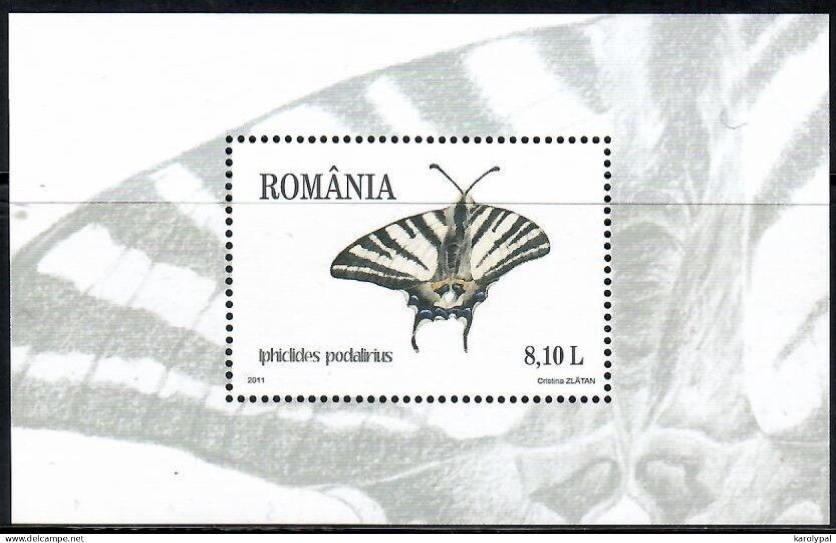 Romania, 2011  CTO, Mi. Bl. Nr. 498                      Scarce Swallowtail - Unused Stamps
