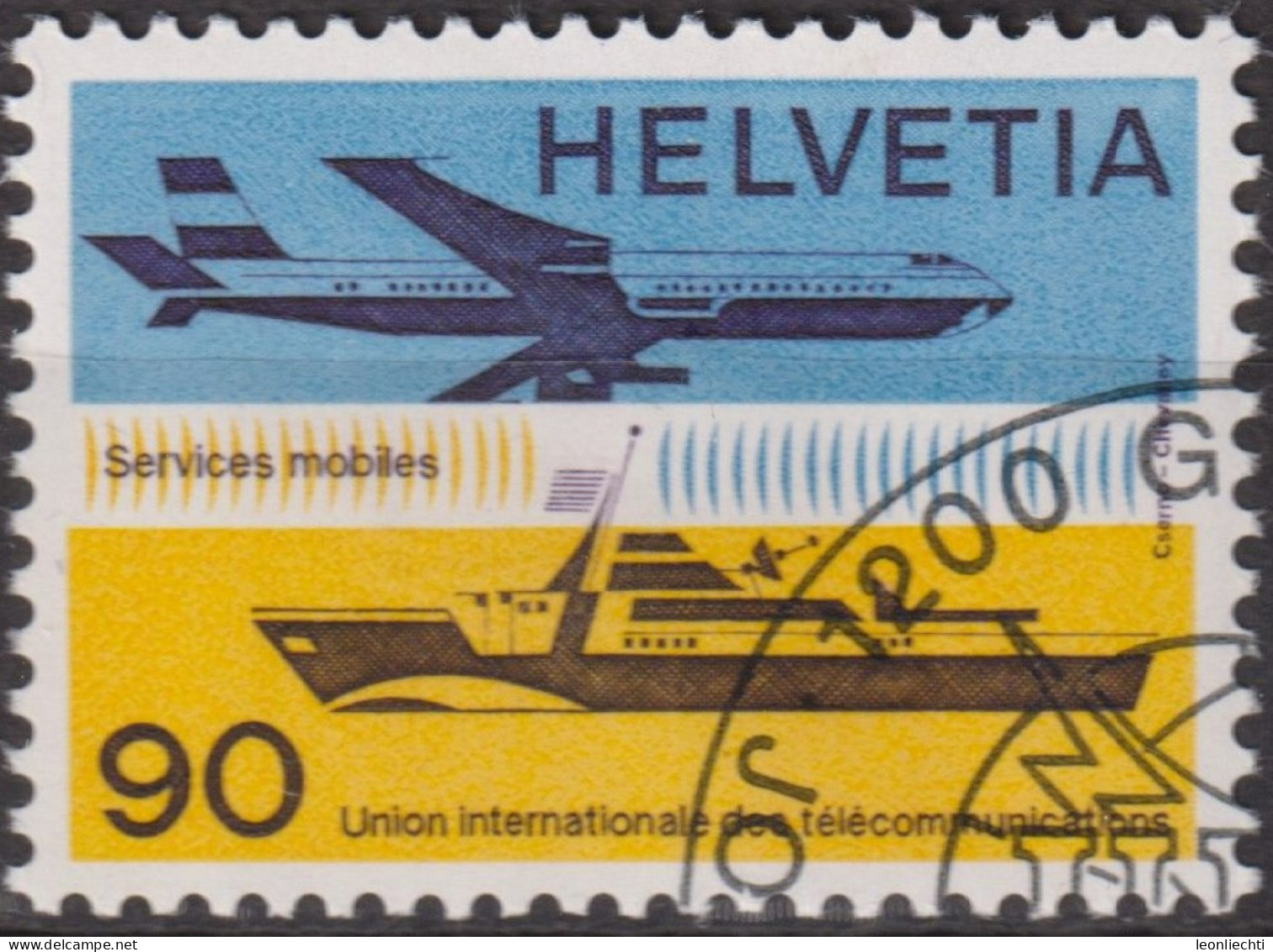 1976 CH / Dienstmarke UIT ° Mi:CH-UIT 12, Yt:CH S451, Zum:CH-UIT 12, 100 Jahre Internationale Fernmeldeunion (I.T.U.) - Officials
