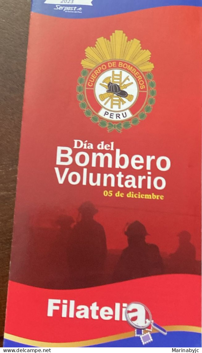 PN) 2023 PERU, VOLUNTEER FIREFIGHTER DAY (05/DIC), PHILATELIC EDITION, FDB XF - Pérou