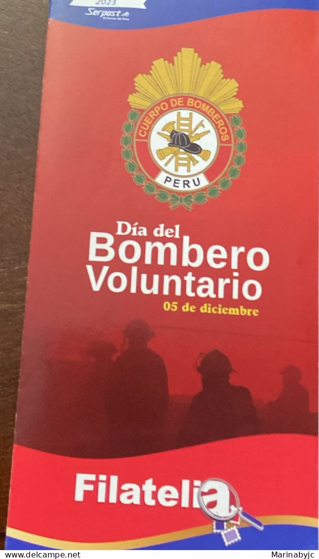 PN) 2023 PERU, VOLUNTEER FIREFIGHTER DAY (05/DIC), PHILATELIC EDITION, FDB XF - Peru