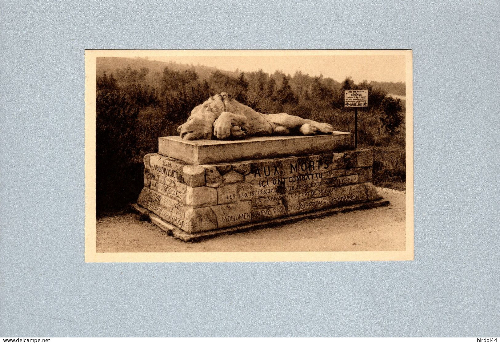 Douaumont (55) : Monument De La Chapelle Sainte Fine, Marquant Le Point De L'avance Allemande En Juin 1916 - Douaumont