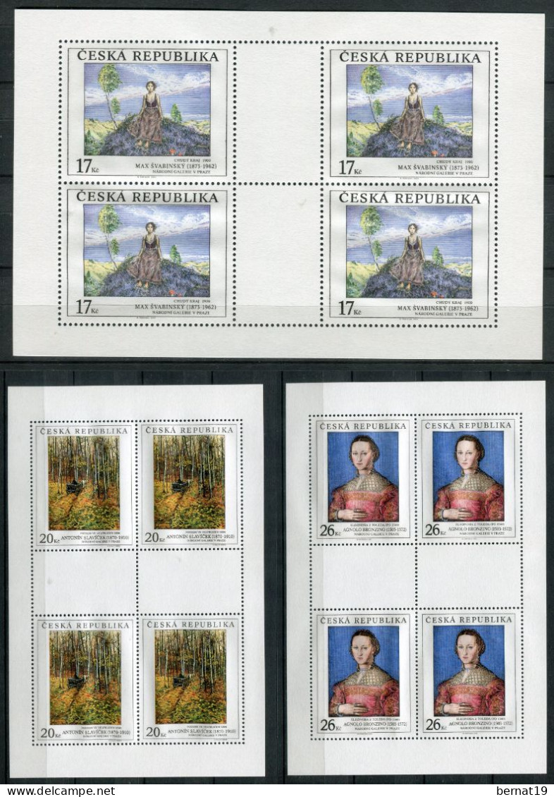 República Checa 2003. Yvert 353-55 X 4 (3 Blocks) ** MNH - Hojas Bloque