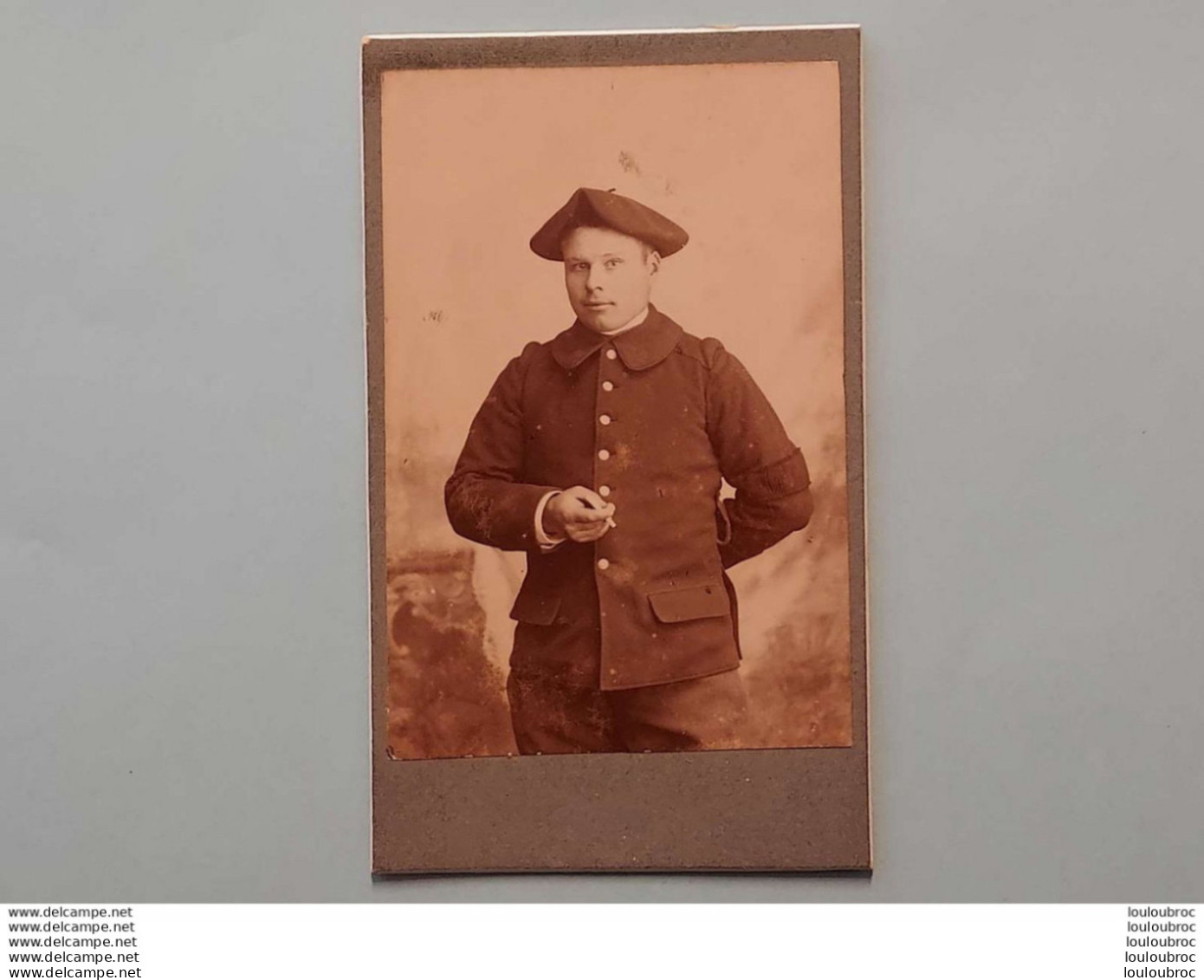 CDV MILITAIRE SOLDAT PHOTO FORMAT 10.50 X 6.50 CM - Old (before 1900)