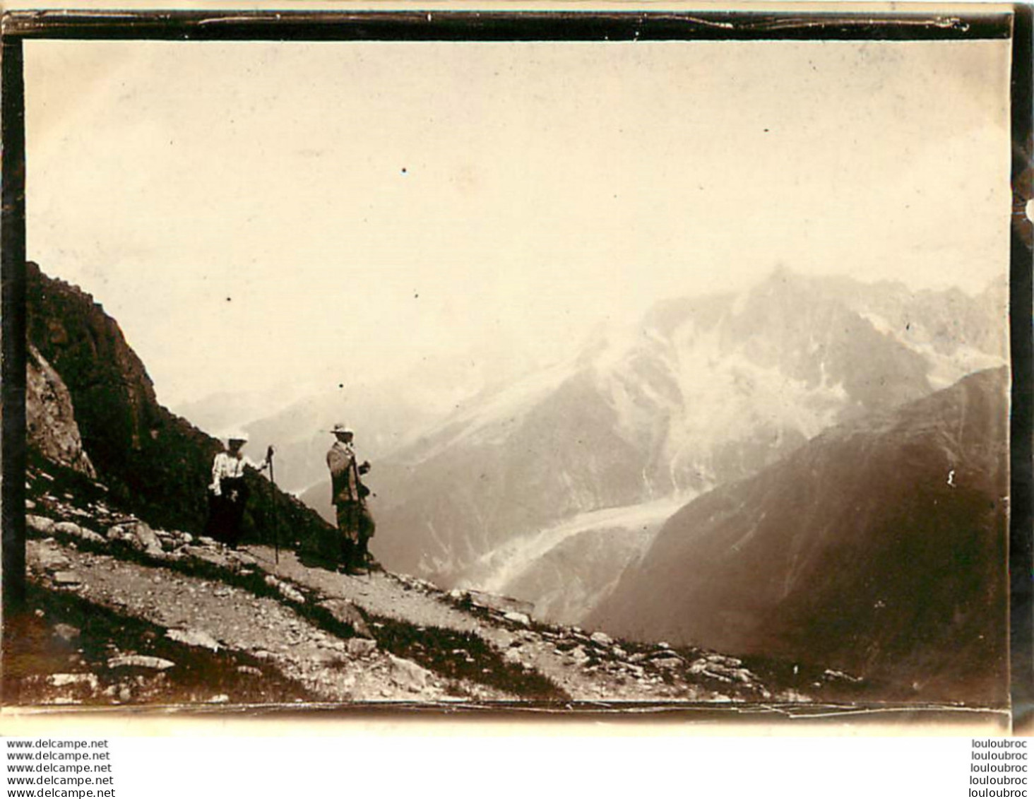 ASCENSION EN MONTAGNE ENVIRONS DE CHAMONIX PHOTO ORIGINALE 9 X 6 CM Ref9 - Lieux