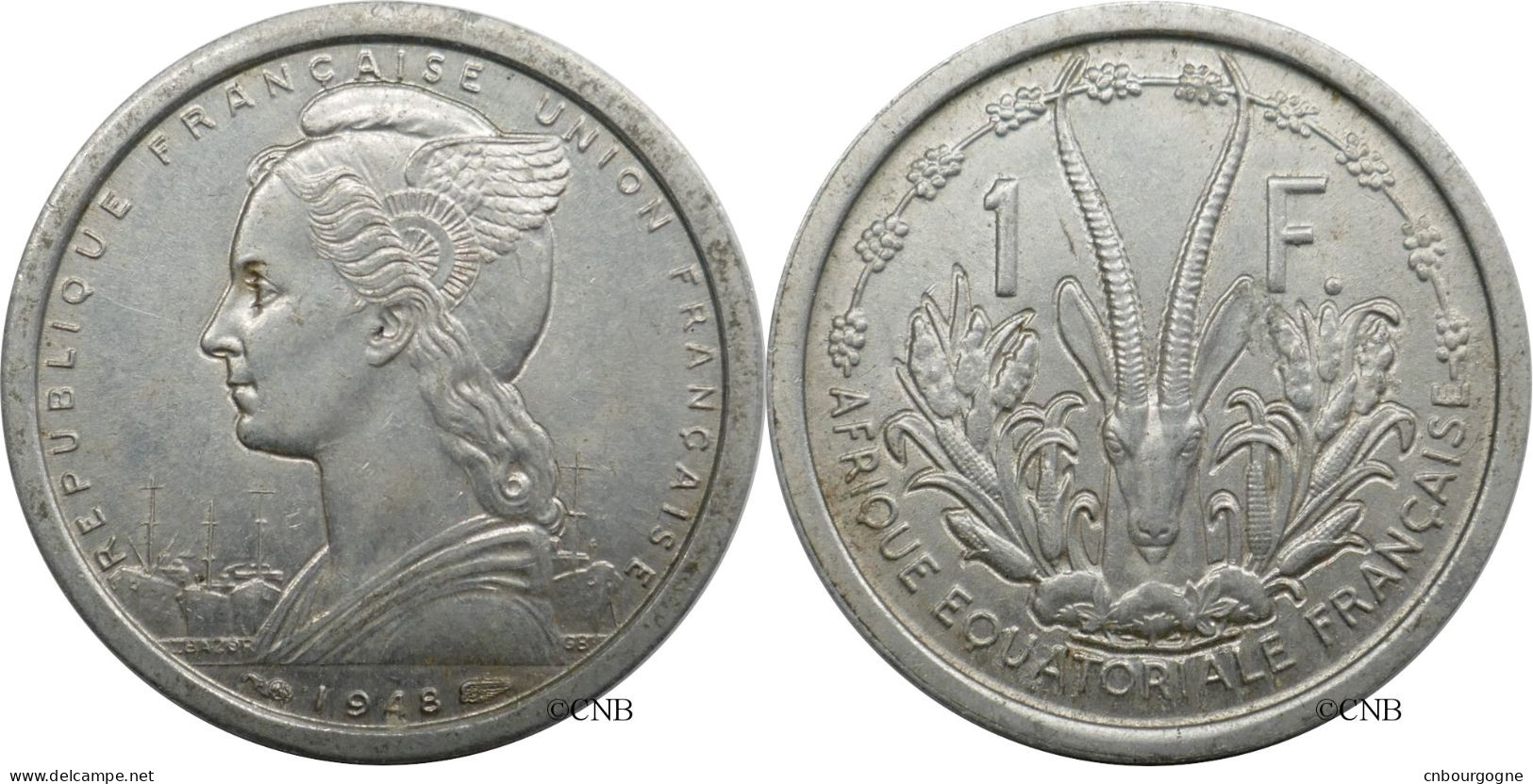 Afrique Équatoriale Française - Colonies Françaises - 1 Franc 1948 - SUP/AU55 - Mon6397 - África Ecuatorial Francesa