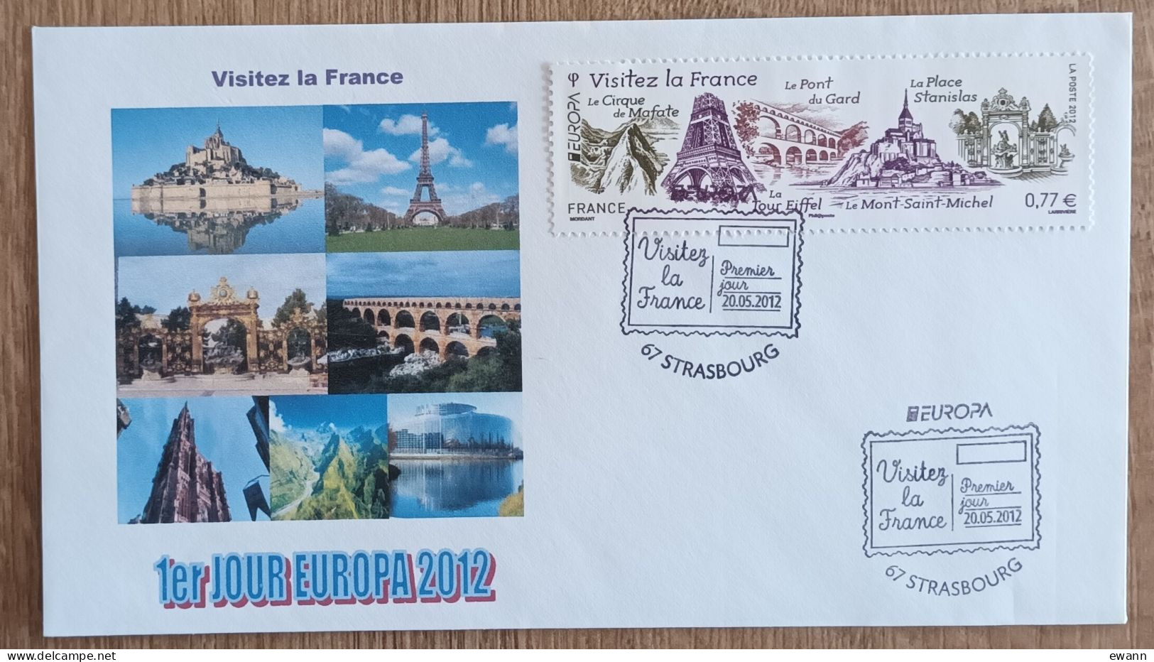 FDC 2012 - YT N°4661 - EUROPA / VISITEZ LA FRANCE - STRASBOURG - 2010-2019