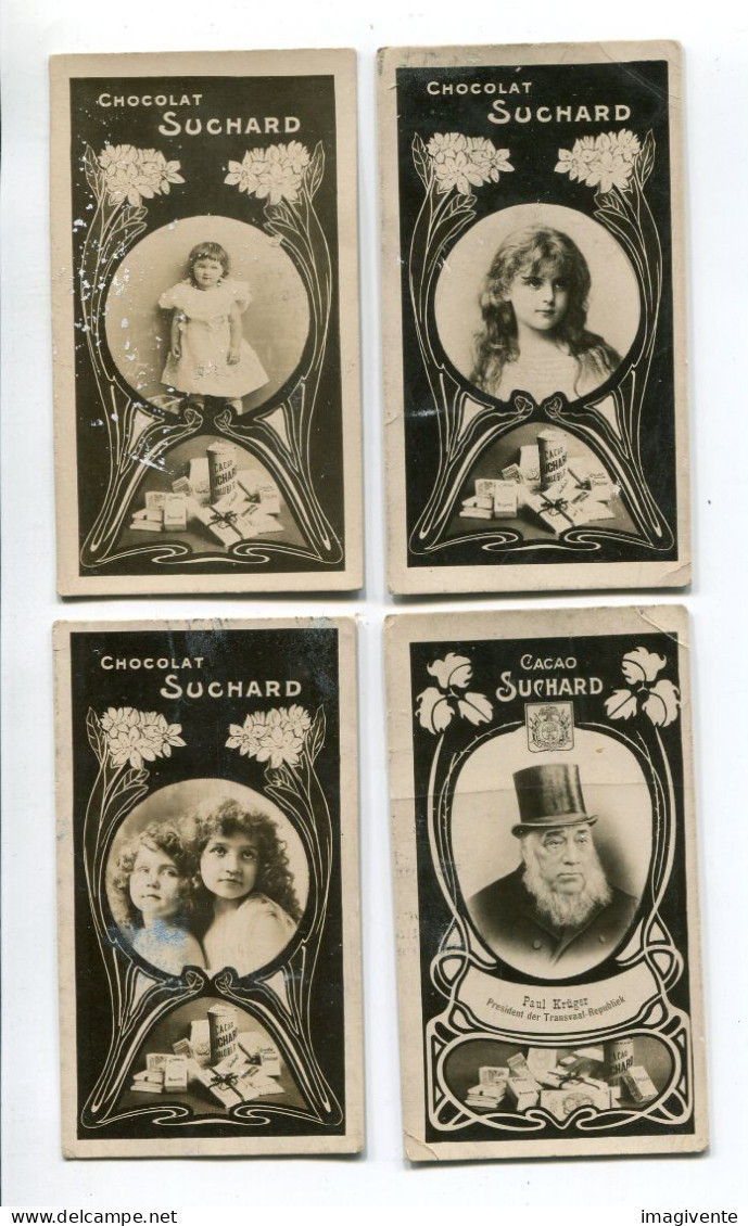 Lot De 4 PHOTO PHOTOS Chocolat SUCHARD  Art Nouveau Paul Kruger Transvaal - Suchard