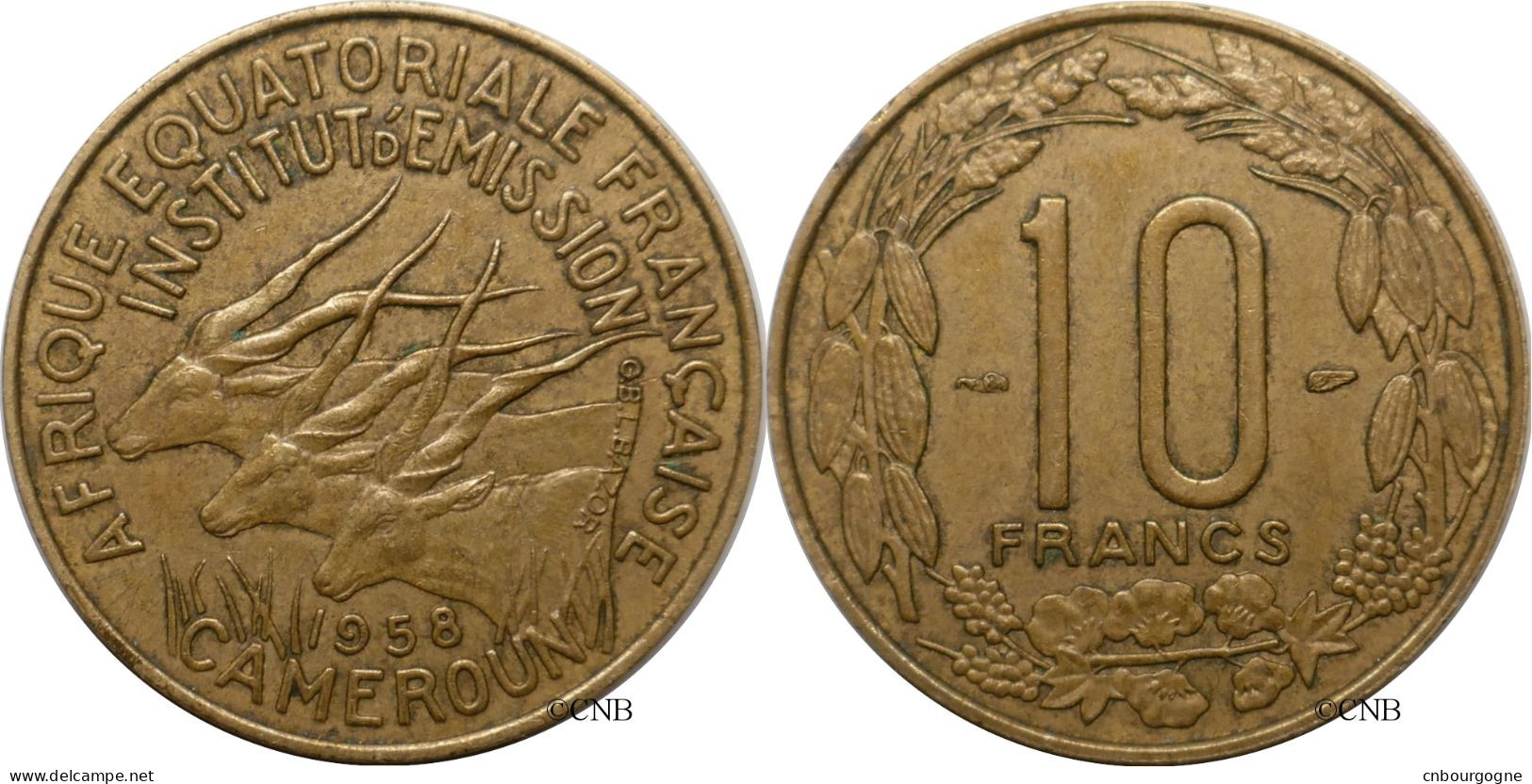 Afrique Équatoriale Française-Cameroun - Colonies Françaises - 10 Francs 1958 - TTB+/AU50 - Mon6228 - Frans-Equatoriaal-Afrika