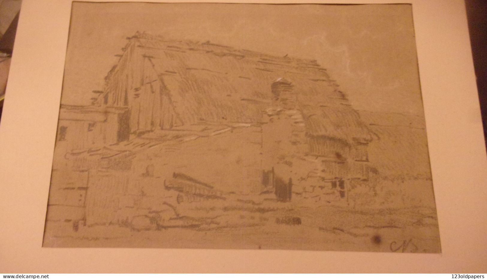 DESSIN ORIGINAL DE Charles-Théodore Bichet PARIS LIMOGES  MAISON LIMOUSIN AVEC AUTHENTIFICATION JOUHAUD SOLANGE - Zonder Classificatie