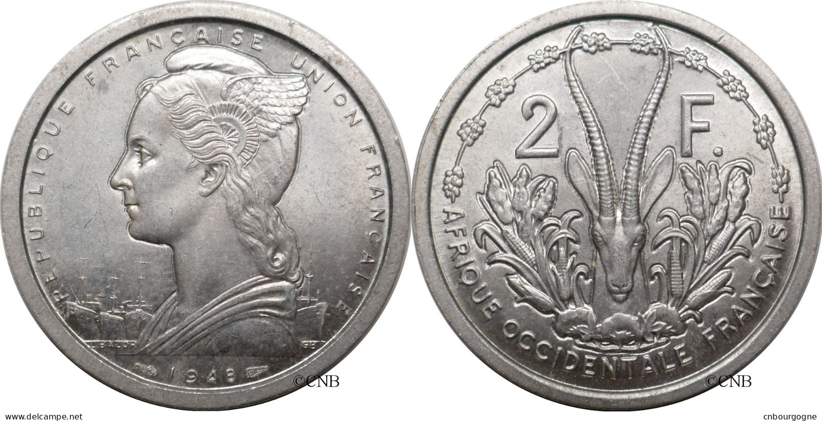 Afrique Occidentale Française - Colonies Françaises - 2 Francs 1948 - SUP/MS60 - Mon6232 - Französisch-Westafrika