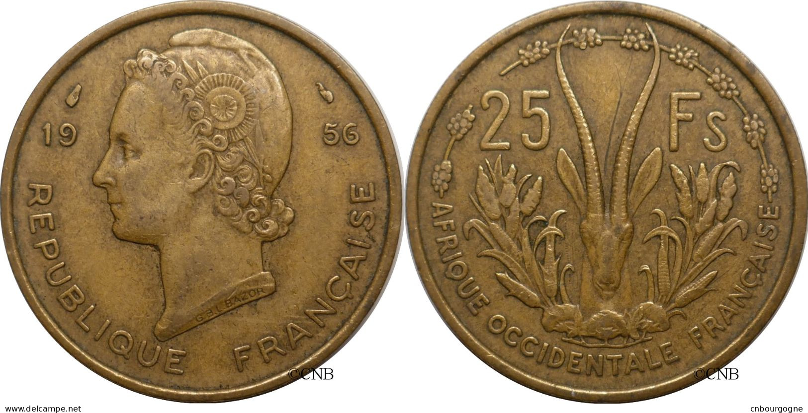 Afrique Occidentale Française - Colonies Françaises - 25 Francs 1956 - TTB/XF45 - Mon6234 - África Occidental Francesa