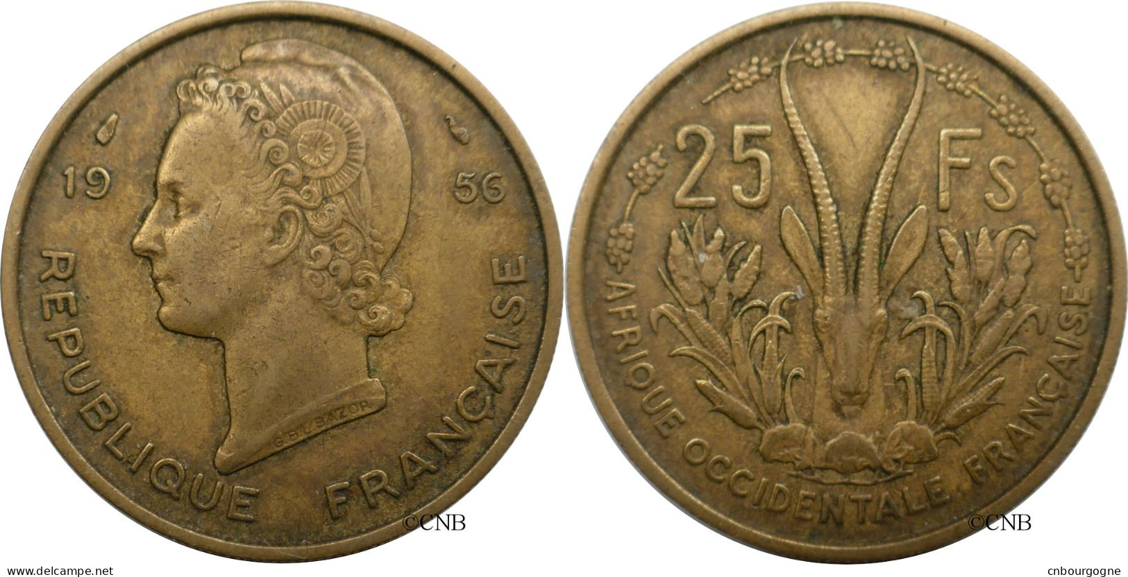 Afrique Occidentale Française - Colonies Françaises - 25 Francs 1956 - TTB/XF45 - Mon6399 - Afrique Occidentale Française