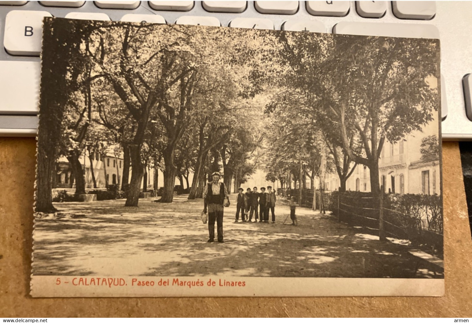 ESPANA ESPAGNE CALATAYUD - Paséo Del Marques De Linares  Rare Postcard - Altri & Non Classificati