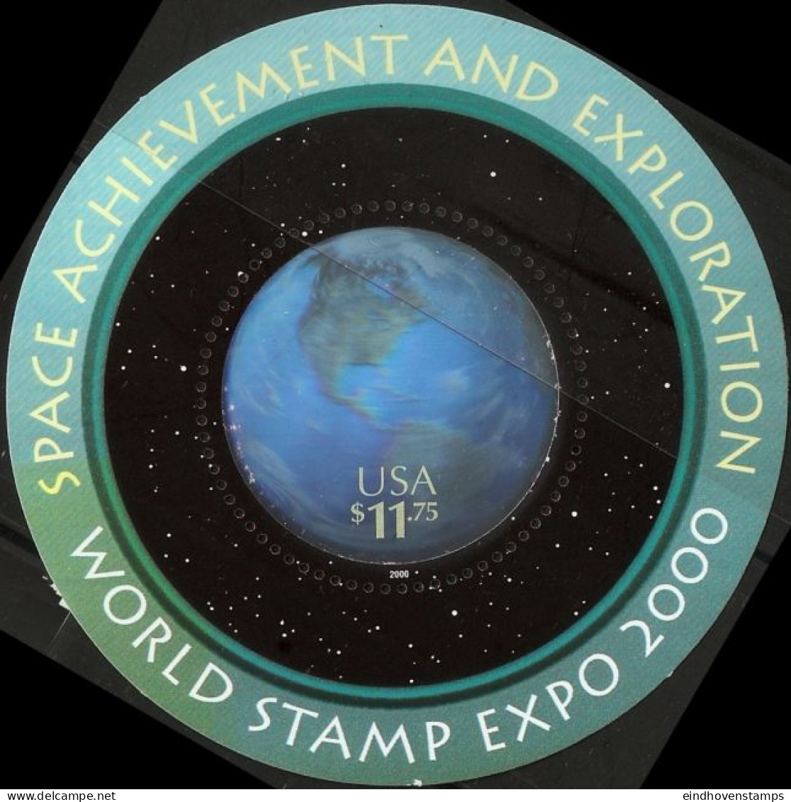 USA 2000 Outer-space Research Block MNH World Stamp Expo Earth-view Hologram Block - Stati Uniti