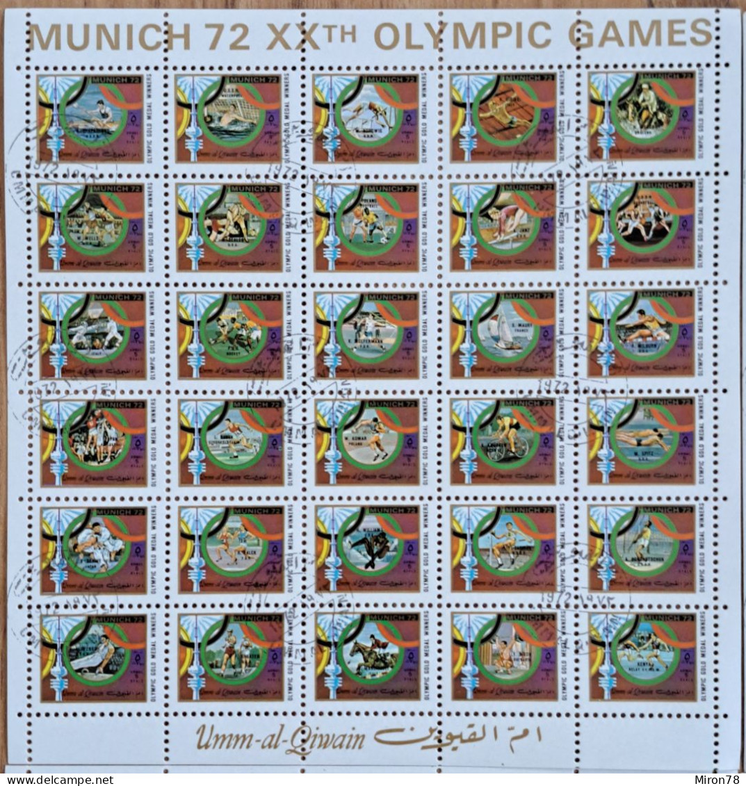 AJMAN 1972: Olympic Games  MiNr. 1605-1634 Used - Summer 1972: Munich