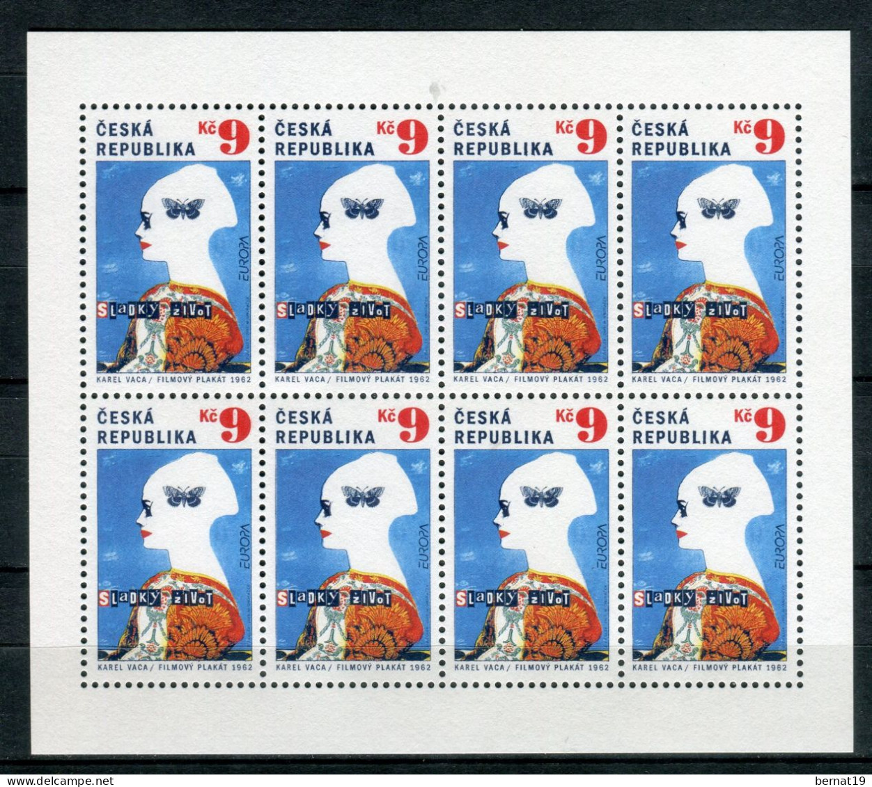 República Checa 2003. Yvert 329 X 8 ** MNH - Blokken & Velletjes