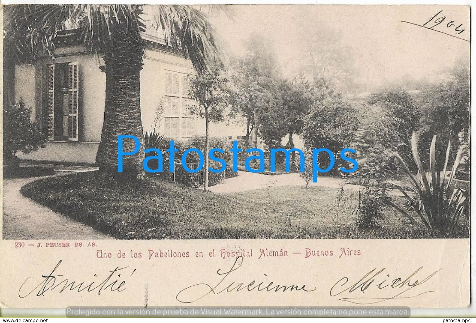 227209 ARGENTINA BUENOS AIRES PABELLONES EN EL HOSPITAL ALEMAN POSTAL POSTCARD - Argentina