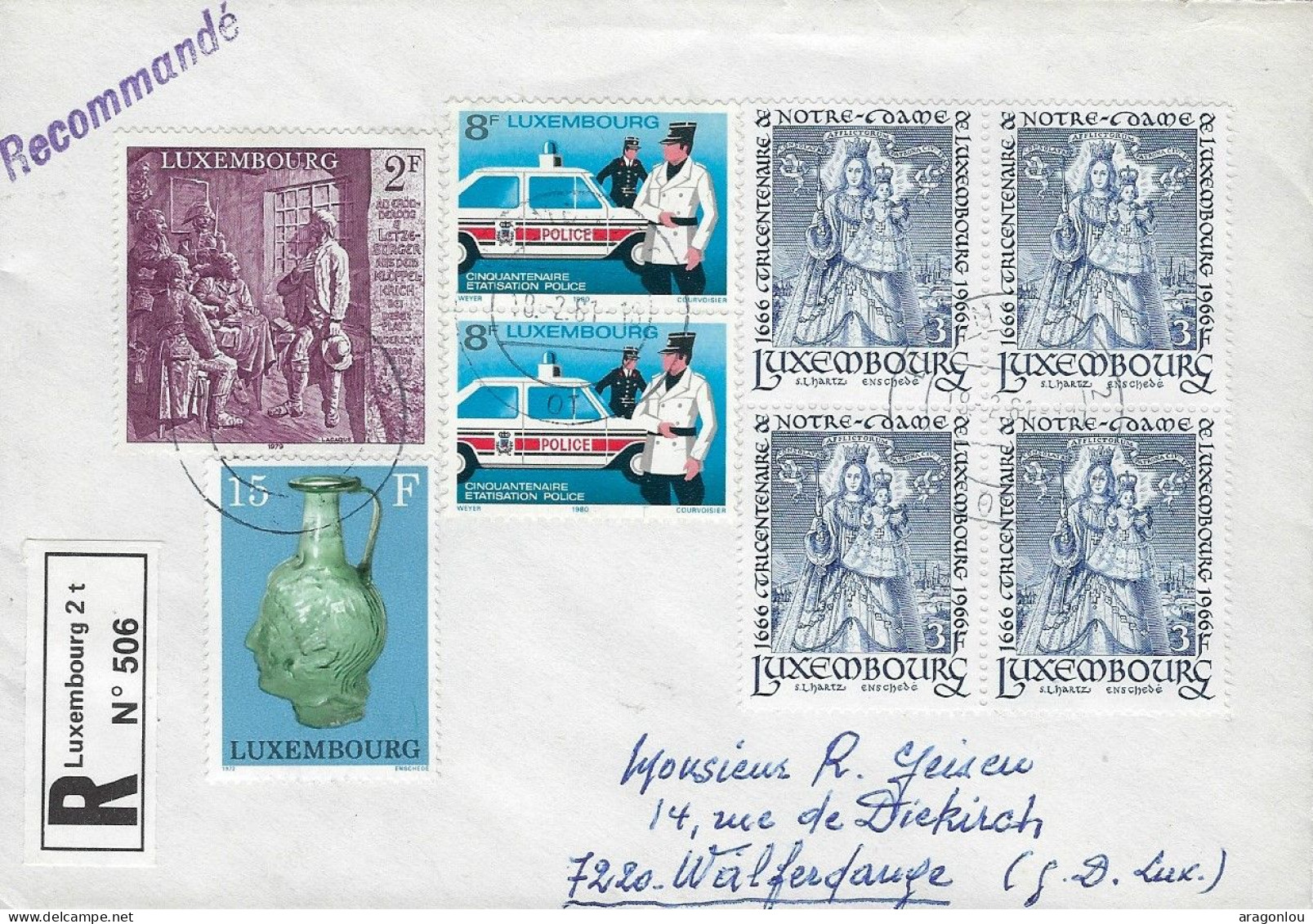 Luxembourg - Luxemburg -  Lettre  Recommandé   1981   à Mr R.Geisen , Walferdange - Used Stamps