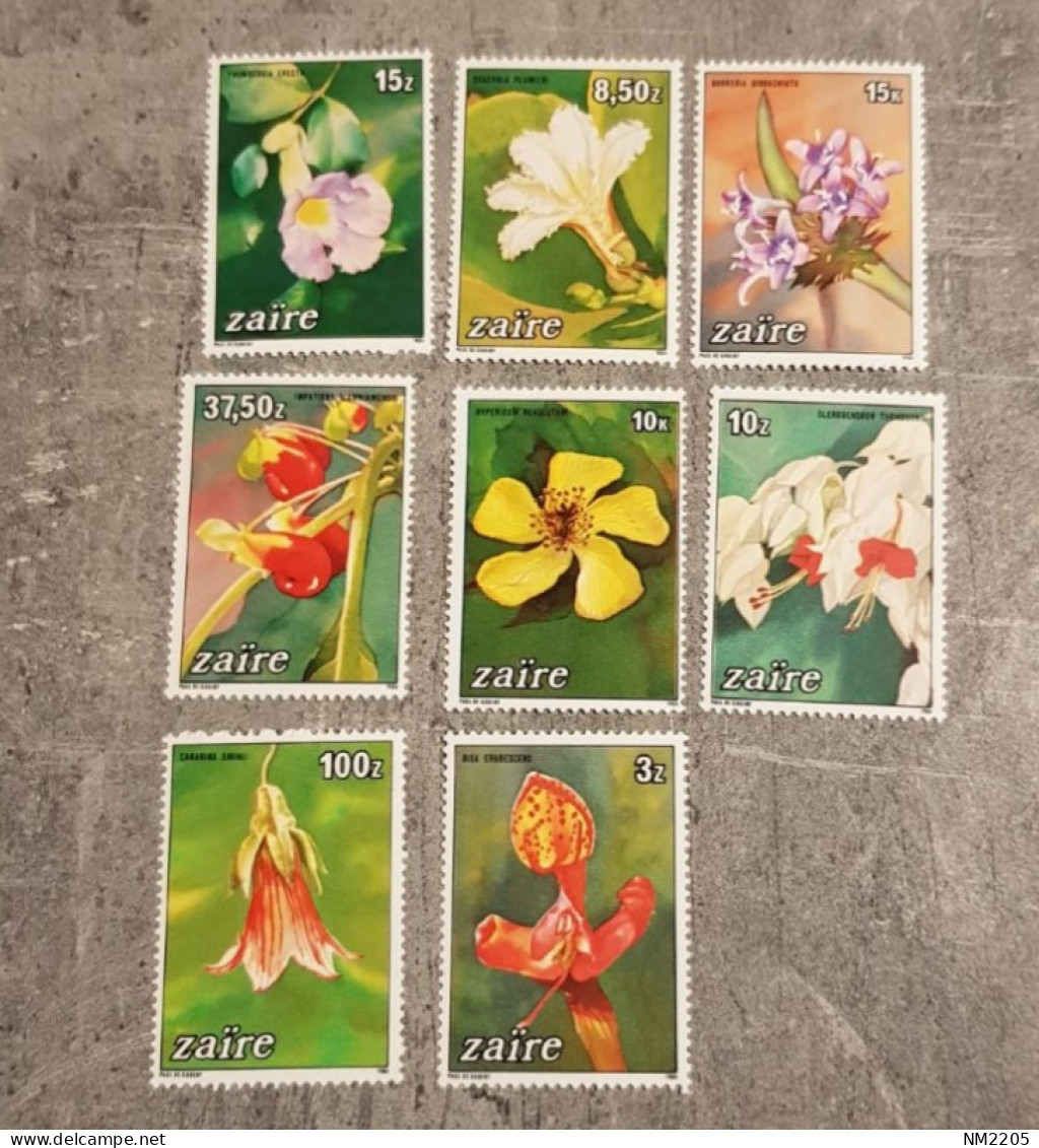 ZAIRE FLOWERS SET MNH - Sonstige & Ohne Zuordnung