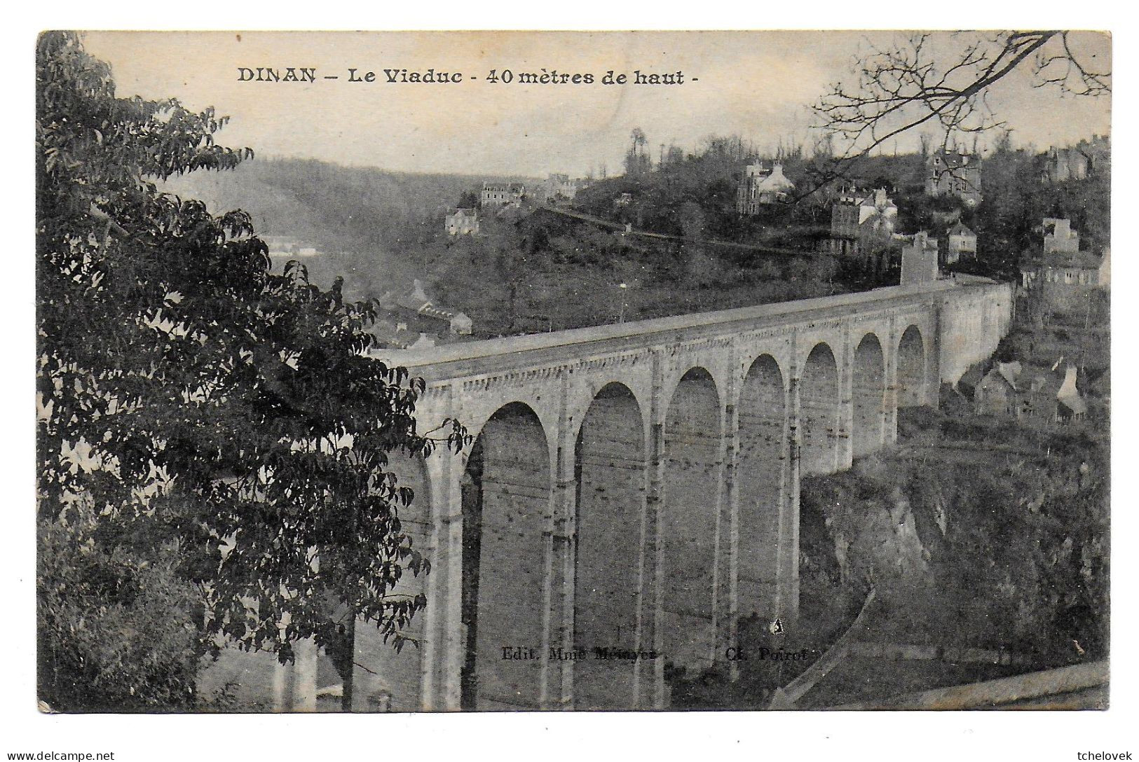 (22). Dinan. 1 Cp. (8) Le Viaduc 40 Metres De Haut. 1923 Franchise Militaire - Dinan