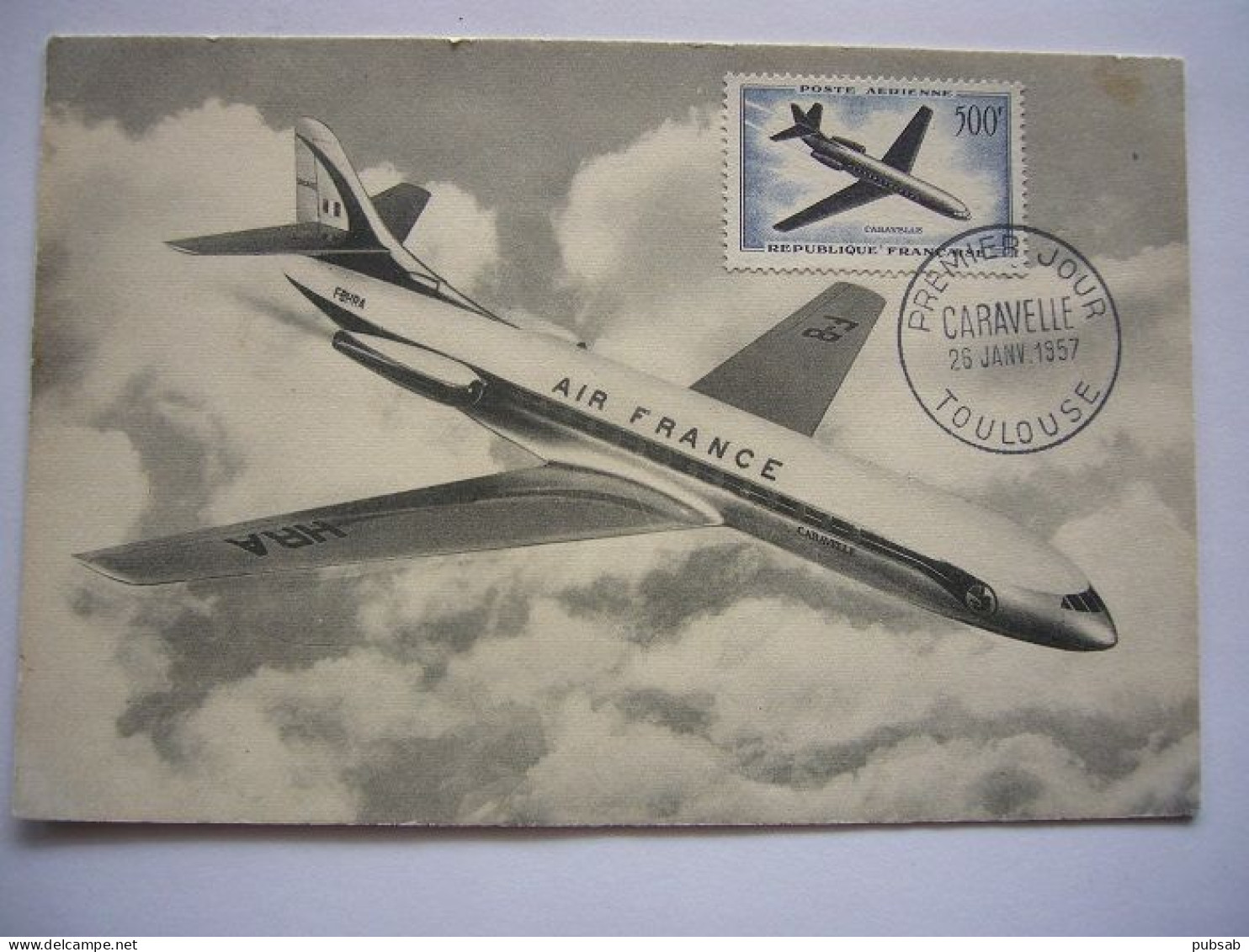 Avion / Airplane / AIR FRANCE / Caravelle / Carte Maximum - 1946-....: Modern Era