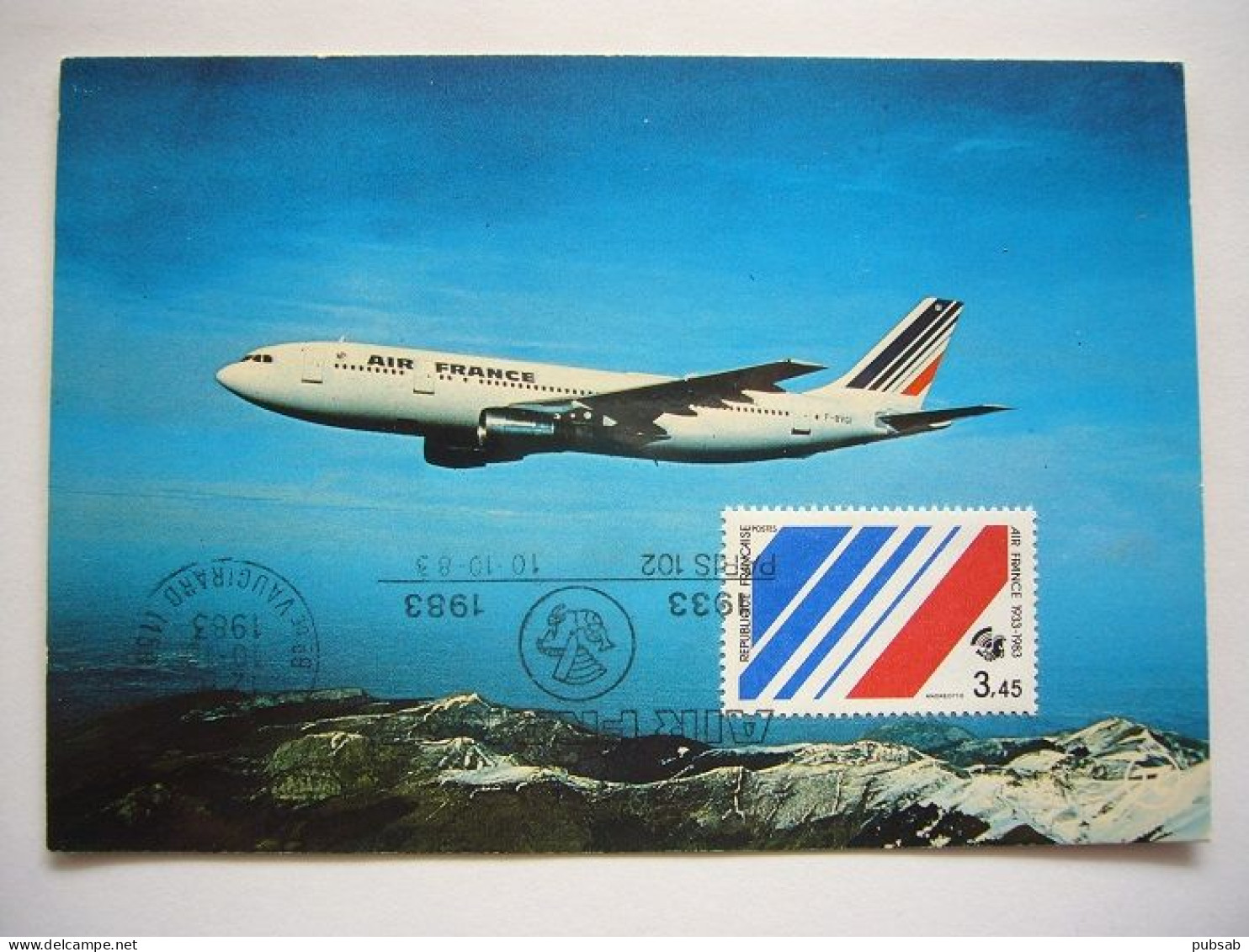 Avion / Airplane / AIR FRANCE / Airbus A300 B2 / Carte Maximum - 1946-....: Ere Moderne