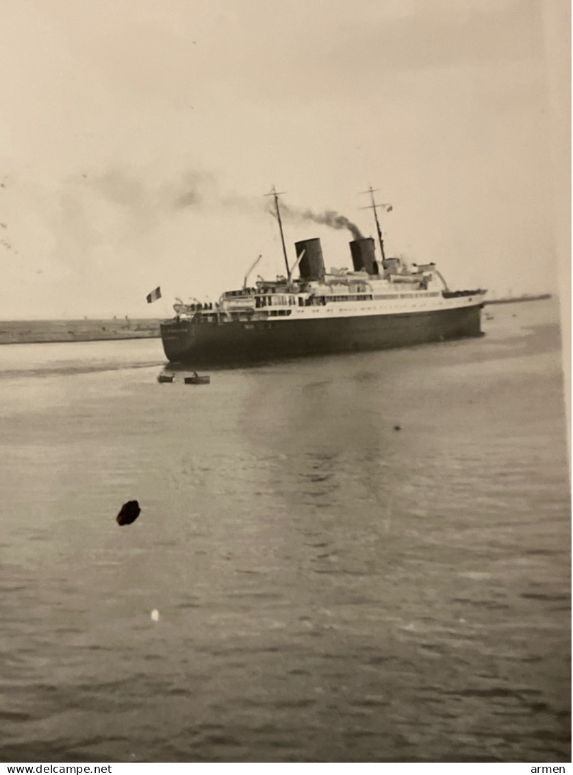 Réal Photo Bateau Ship Croisière Paquebot A Identifier - Aviation