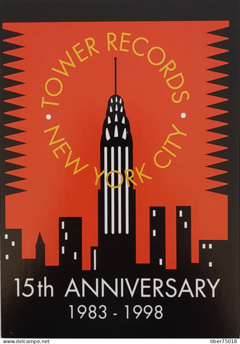 Carte Postale - Tower Records New York City - 15th Anniversary 1983 - 1998 - Publicité