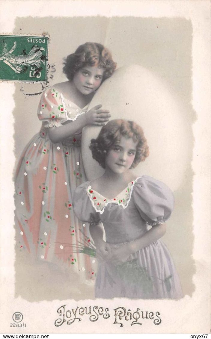 Carte Postale Fantaisie Enfant-Jeune-Fille-Young-Girl-Child Woman-Kind-Portrait-Grete Reinwald-Joyeuses Pâques-Oeuf - Abbildungen