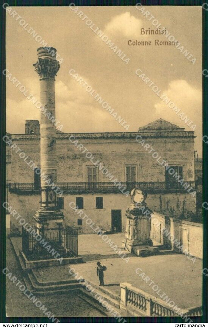 Brindisi Città Colonne Romane Cartolina RB6054 - Brindisi