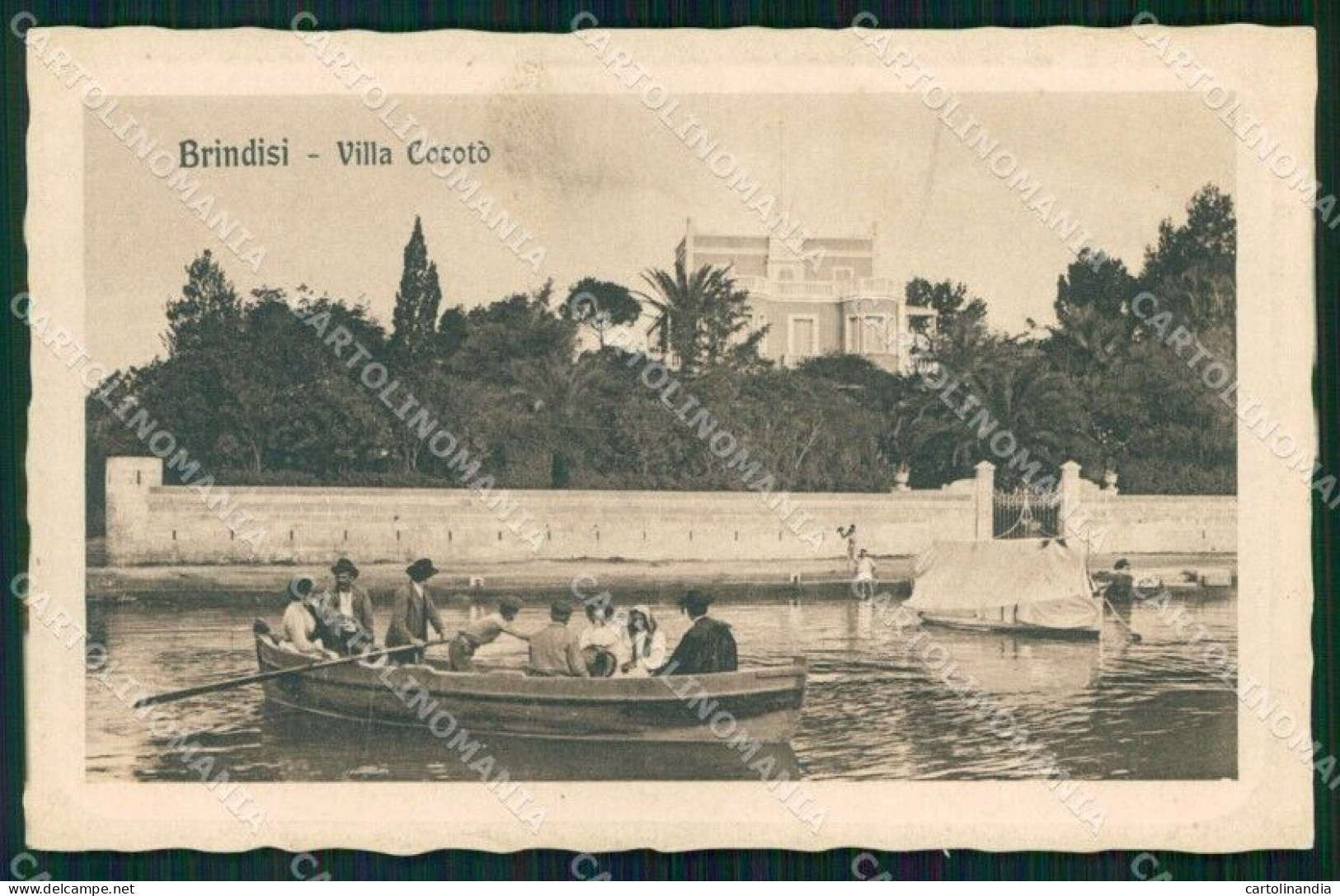 Brindisi Città Villa Cocotò Barche Cartolina RB6071 - Brindisi