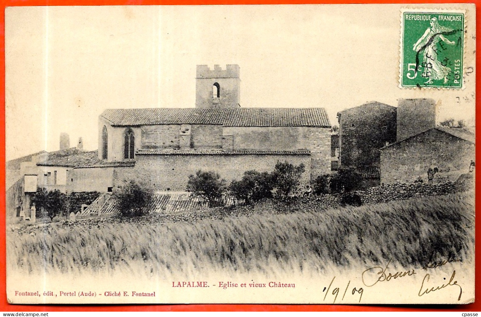 CPA 11 LAPALME Aude - Eglise Et Vieux Château ° Fontanel édit. (voir état) - Autres & Non Classés