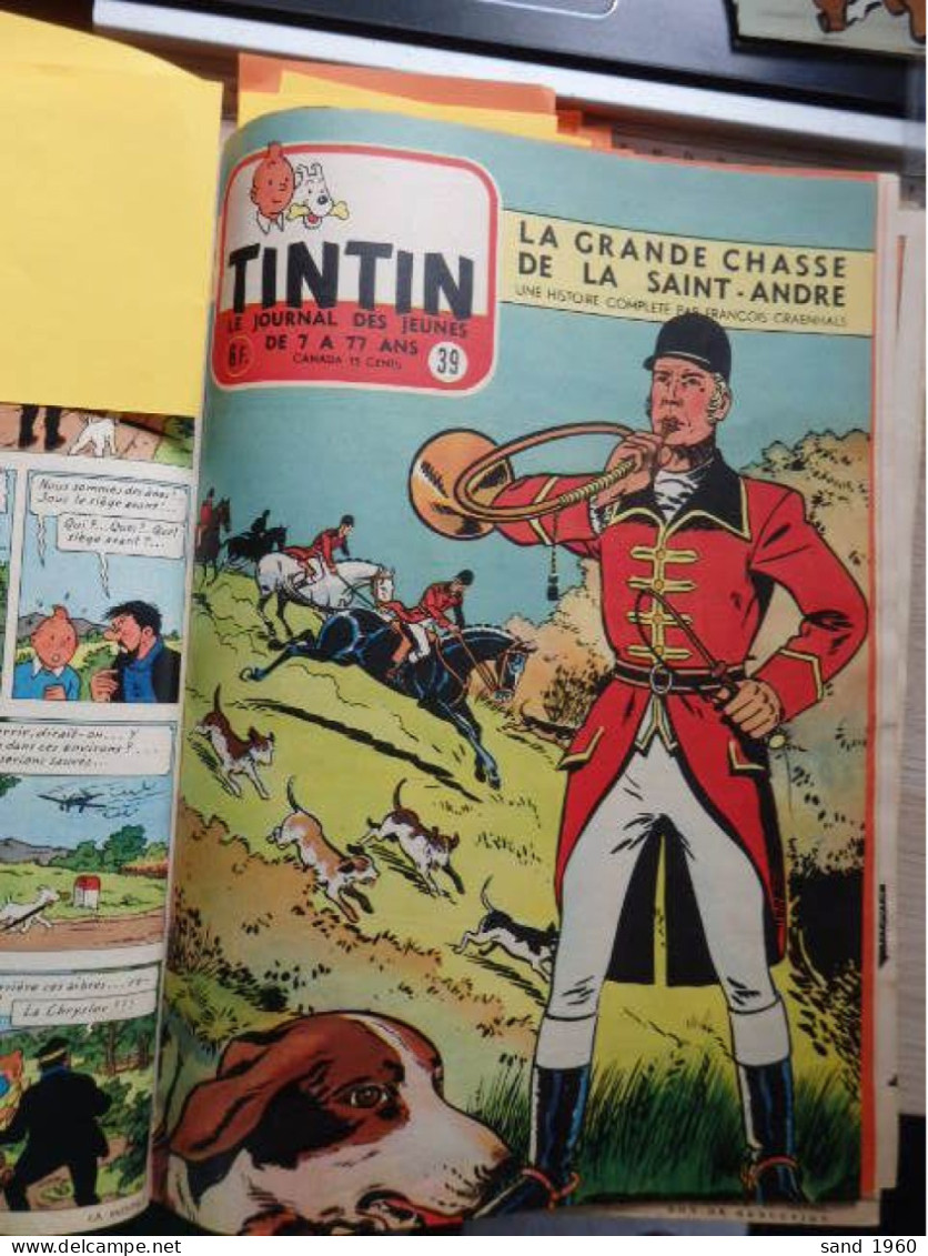 Hergé - Tintin Et Milou - Reliure De Journaux Périodiques - Du N°36 Au N°50 - 17 Scans - Tintin