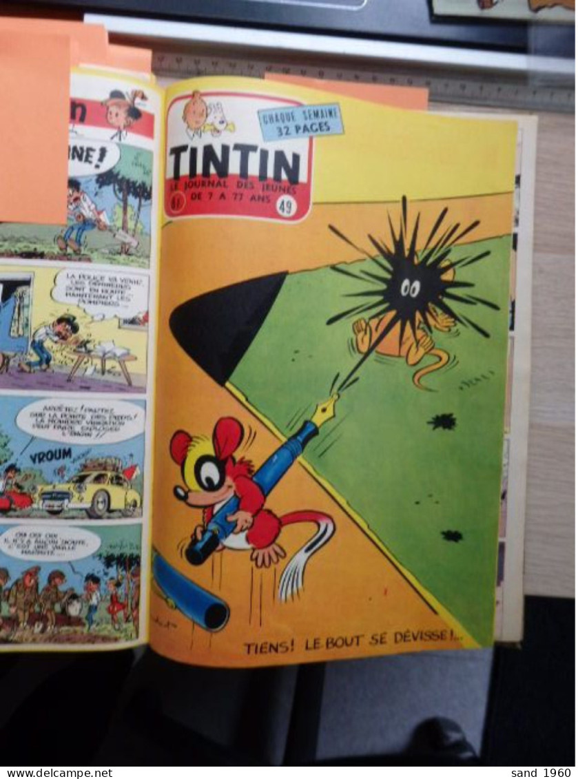 Hergé - Tintin et Milou - Reliure de journaux périodiques - du N°36 au N°50 - 17 Scans