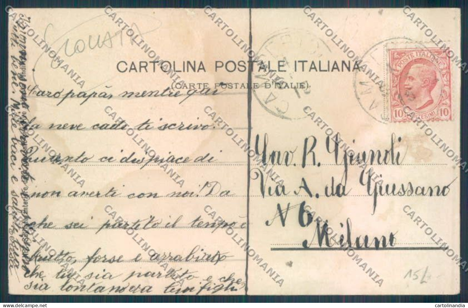Vercelli Campertogno SCOLLATA Cartolina ZT6618 - Vercelli