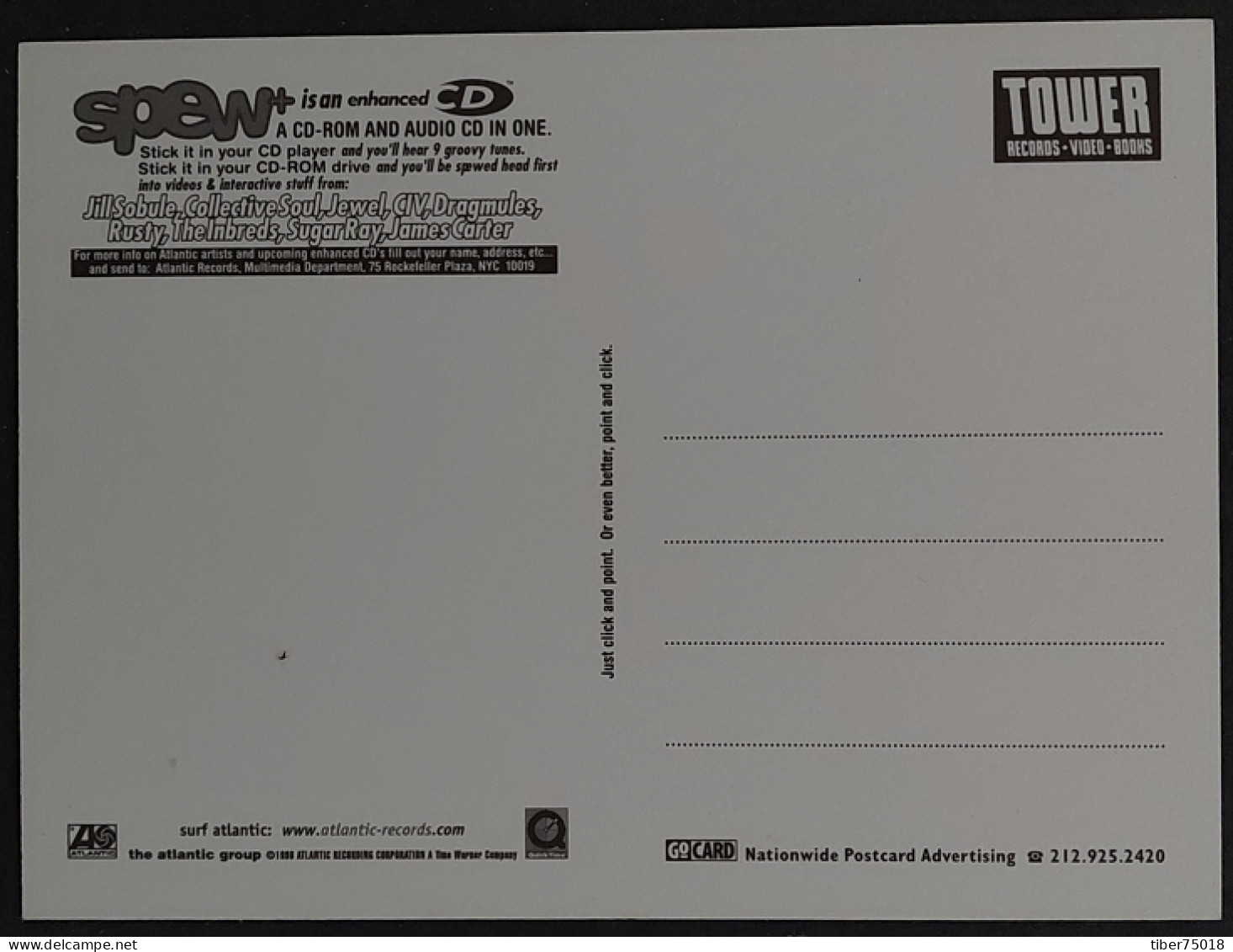 Carte Postale (Tower Records) Spen+ (is An Enhanced CD) Stick It Im ! - Pubblicitari