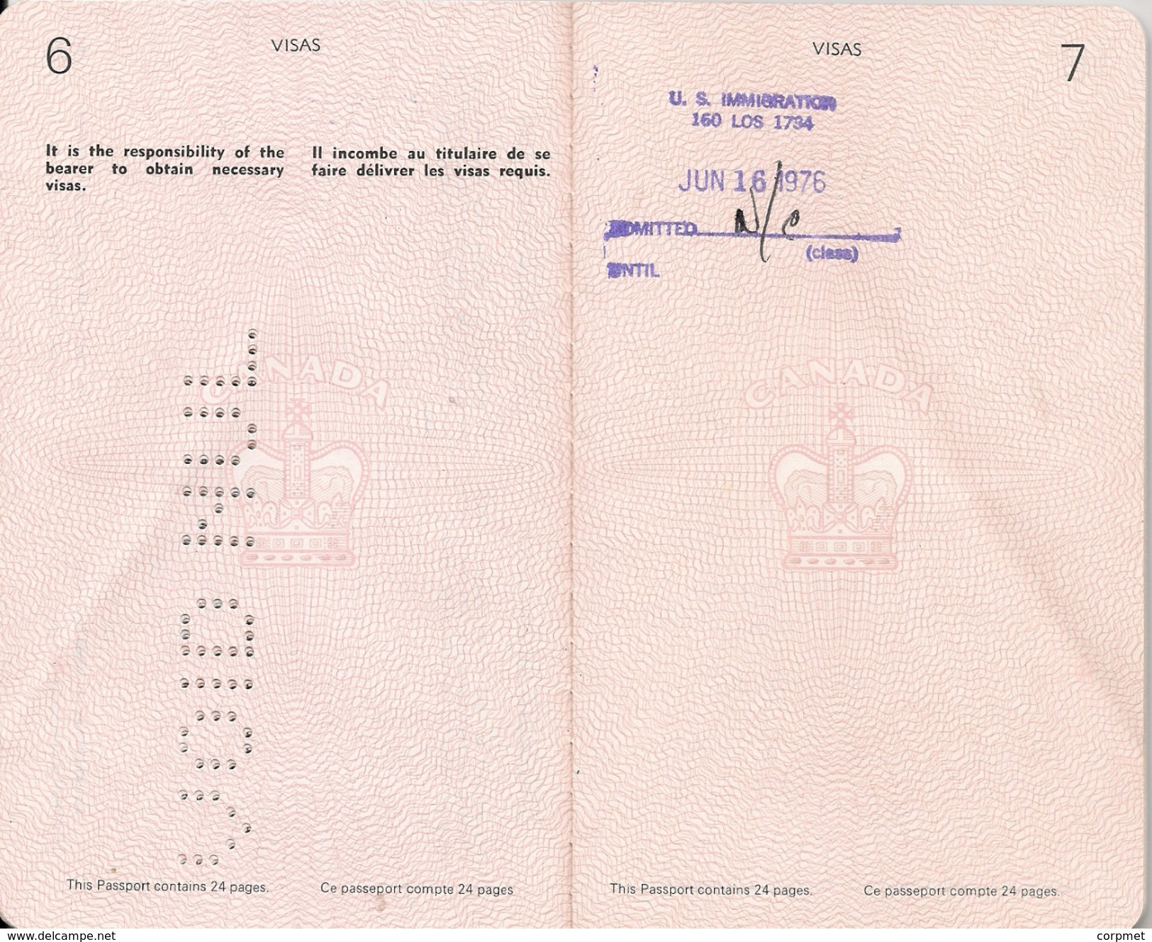 CANADA -1976 PASSPORT - PASSEPORT - ESTONIA Born Lady - PASSPORT With The 2 Names The Old ESTONIAN And The New CANADIAN - Documents Historiques