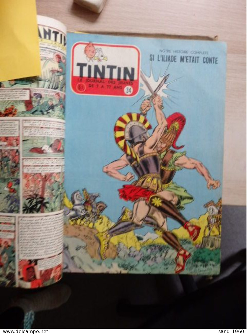 Hergé - Tintin et Milou - Reliure de journaux périodiques - du N°25 au N°37 - 15 Scans