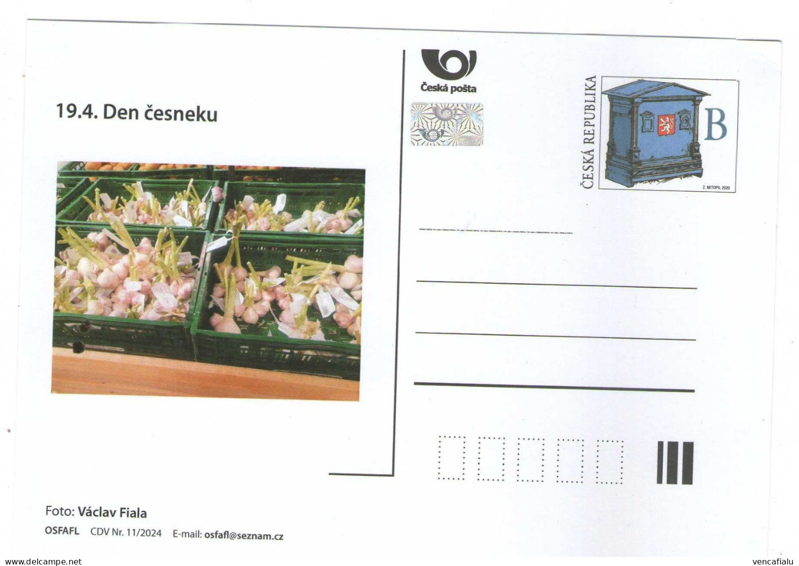 Czech Republic 2024 - Day Of  Garlic, Special Postal Stationery,, MNH - Vegetables