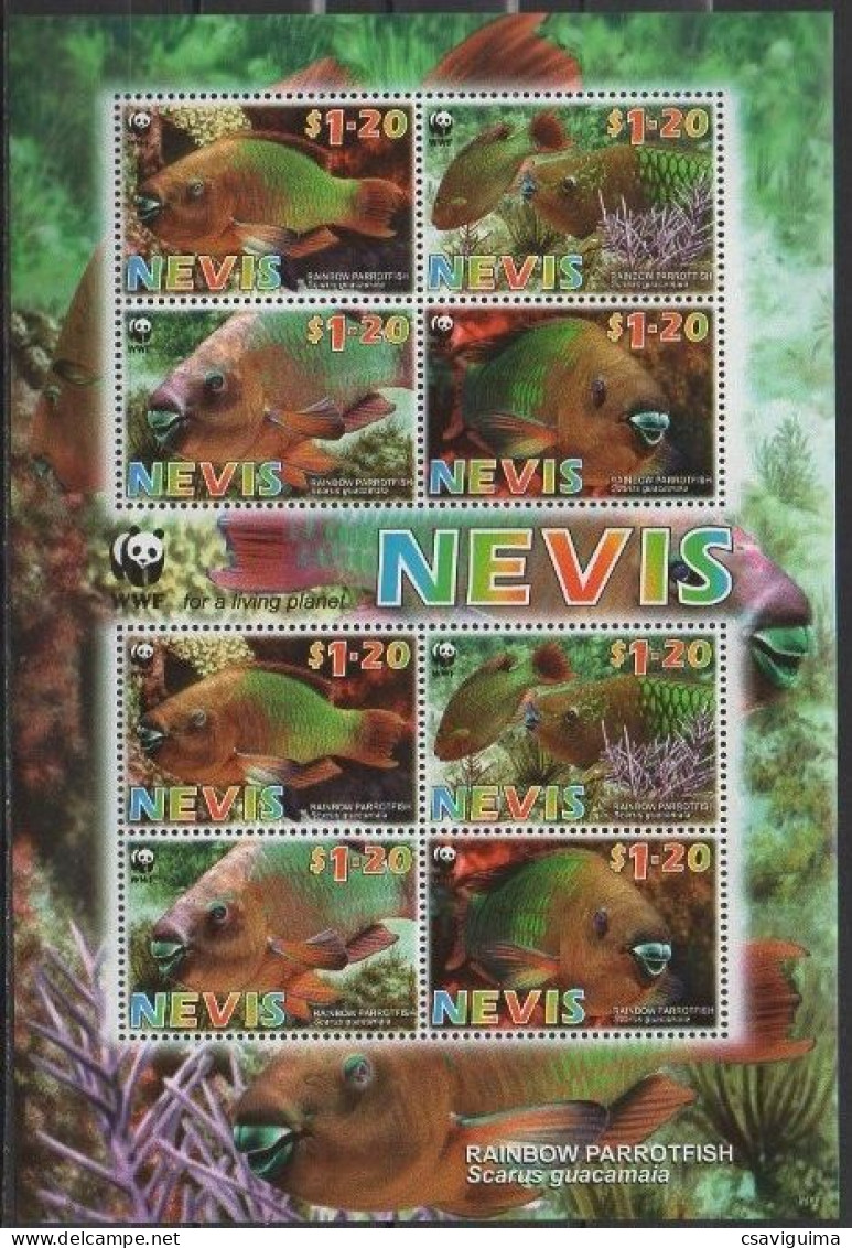 Nevis - 2007 - Fish - Yv 1938/41 (x2) - Fische