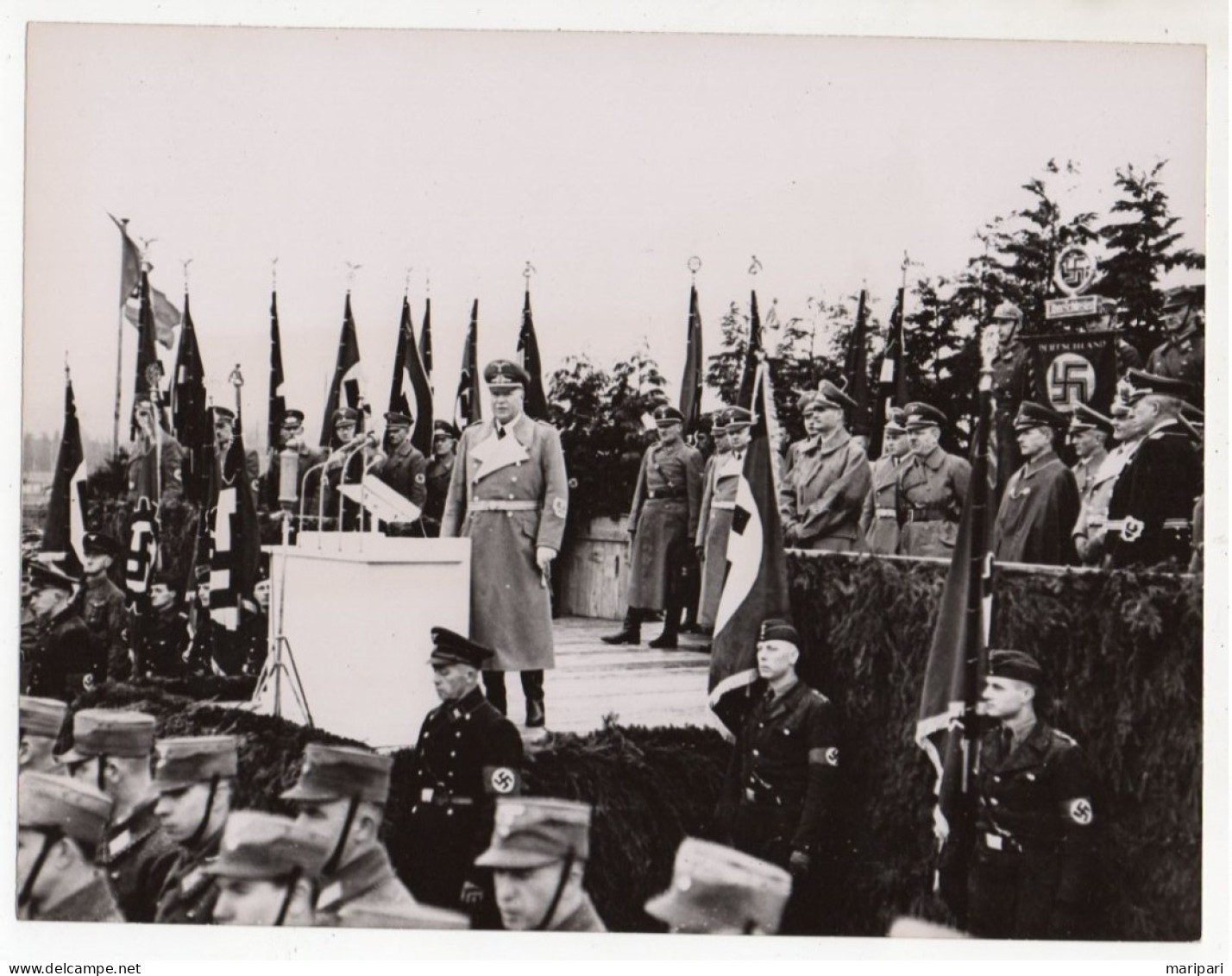 RUDOLF  HESS  E Ministro  DORPMULLER - Inaugurazione Canale Adolf Hitler - Foto Originale - Anno 1939 - Guerre, Militaire