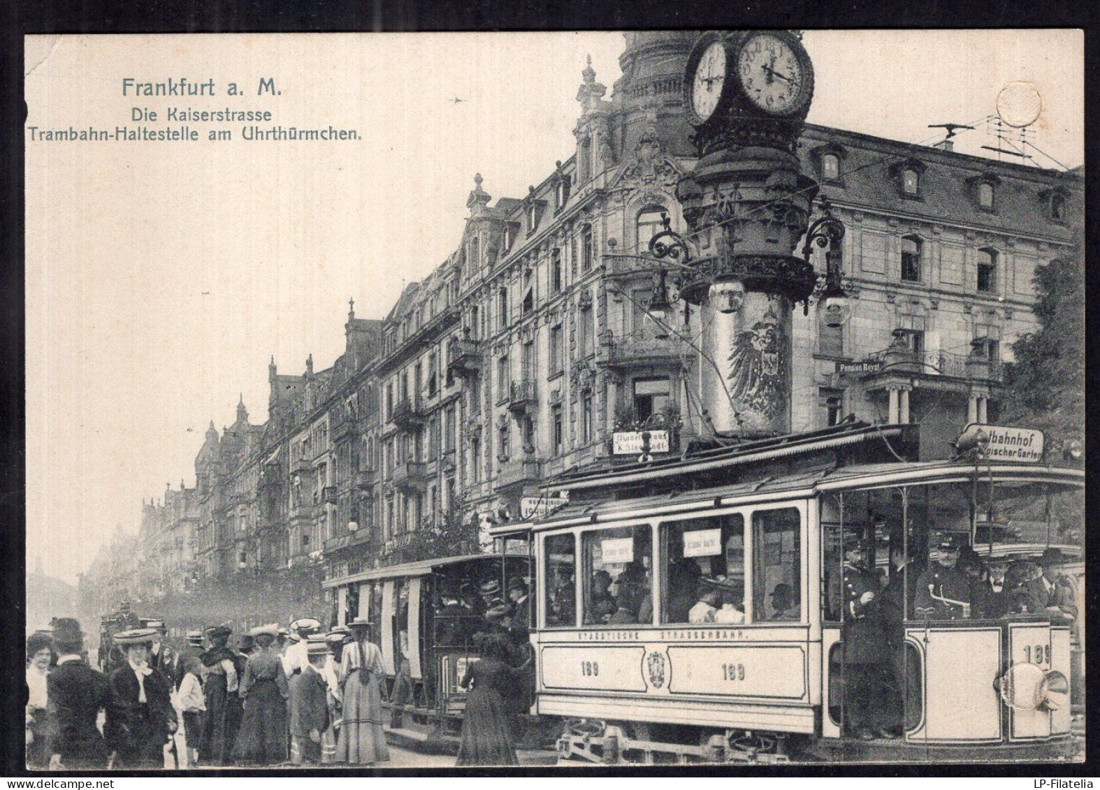 Deustchland - Frankfurt - Die Kaiserstrasse - Trambahn-Haltestelle Am Uhrthürmchen - Frankfurt A. Main